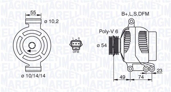 MAGNETI MARELLI 063731758010 Alternator