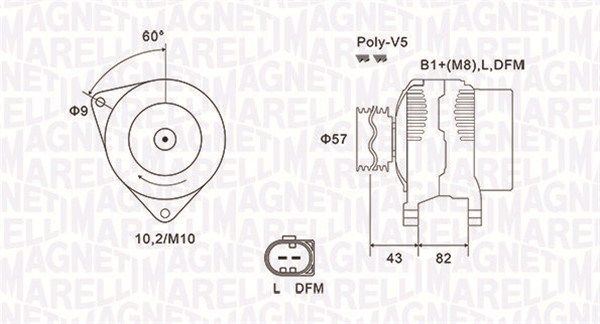 MAGNETI MARELLI 063731759010 Alternator