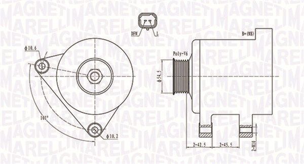 MAGNETI MARELLI 063731761010 Alternator