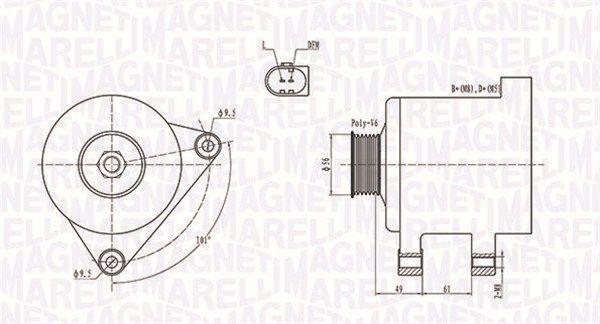 MAGNETI MARELLI 063731782010 Alternator