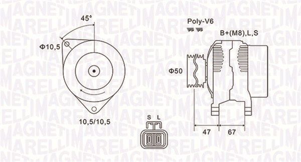 MAGNETI MARELLI 063731790010 Alternator