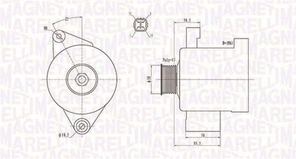MAGNETI MARELLI 063731796010 Alternator