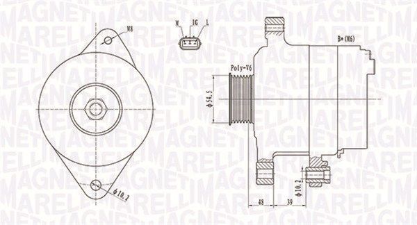 MAGNETI MARELLI 063731800010 Alternator
