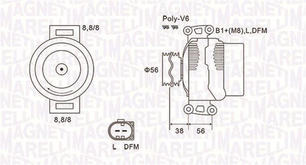 MAGNETI MARELLI 063731811010 Alternator