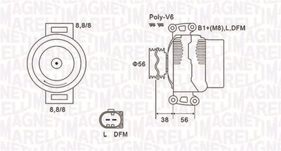 Alternator MAGNETI MARELLI 063731811010