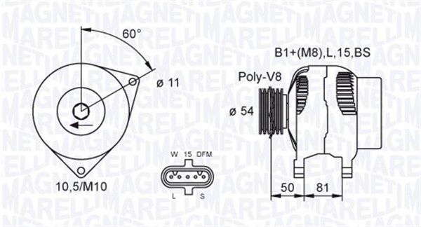 MAGNETI MARELLI 063731812010 Alternator