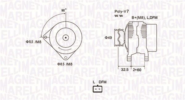 MAGNETI MARELLI 063731814010 Alternator