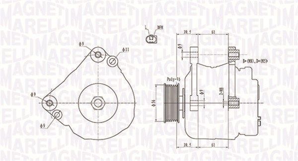 MAGNETI MARELLI 063731818010 Alternator