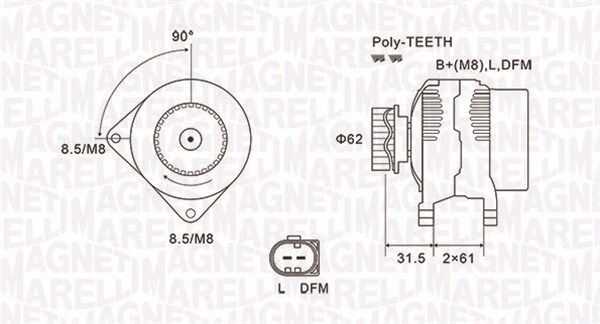 MAGNETI MARELLI 063731820010 Alternator