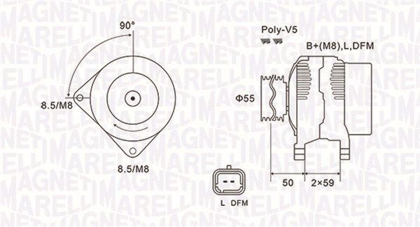 MAGNETI MARELLI 063731823010 Alternator