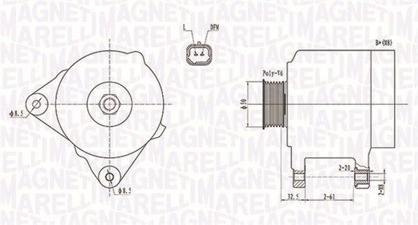 MAGNETI MARELLI 063731824010 Alternator