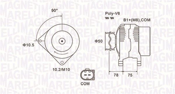 MAGNETI MARELLI 063731825010 Alternator
