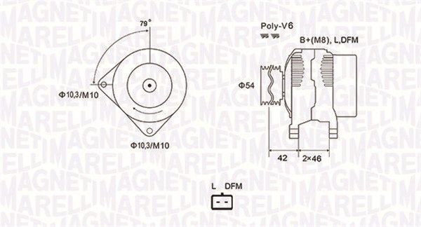 MAGNETI MARELLI 063731850010 Alternator