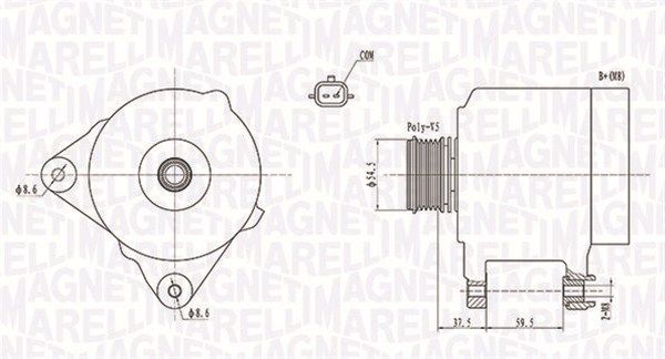MAGNETI MARELLI 063731860010 Alternator