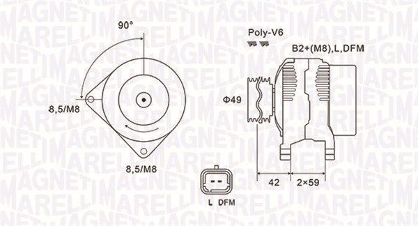 MAGNETI MARELLI 063731863010 Alternator