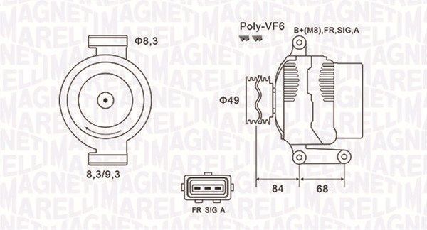 MAGNETI MARELLI 063731864010 Alternator