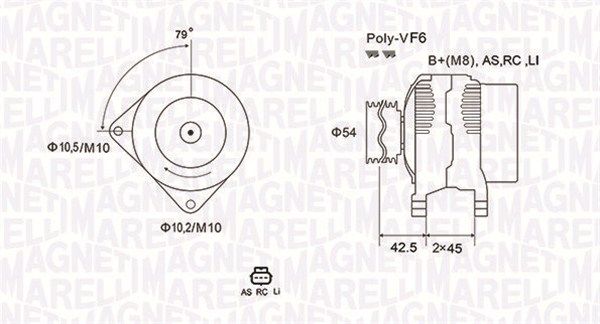 MAGNETI MARELLI 063731865010 Alternator