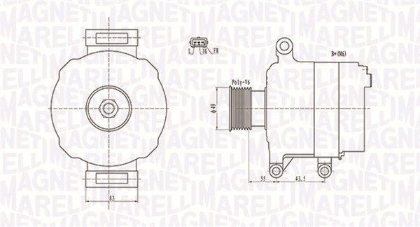 MAGNETI MARELLI 063731869010 Alternator