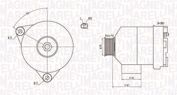 MAGNETI MARELLI 063731872010 Alternator