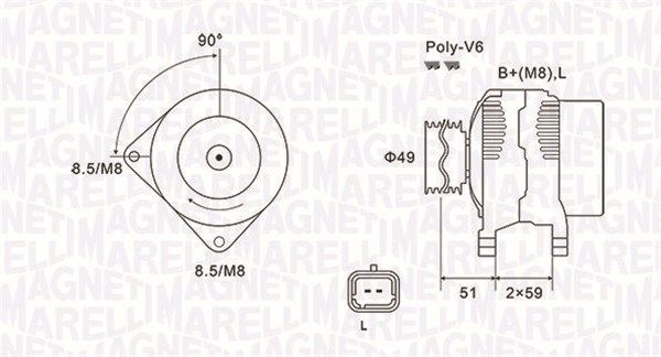 MAGNETI MARELLI 063731881010 Alternator