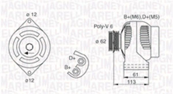 MAGNETI MARELLI 063731885010 Alternator