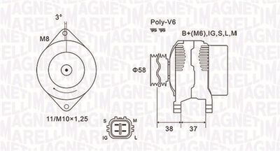 Alternator MAGNETI MARELLI 063731889010