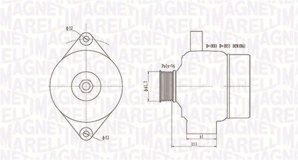 MAGNETI MARELLI 063731890010 Alternator