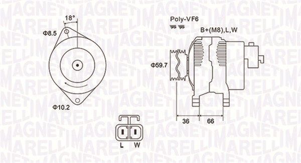 MAGNETI MARELLI 063731901010 Alternator