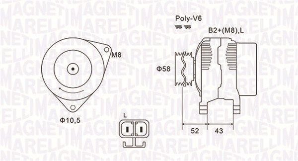 MAGNETI MARELLI 063731903010 Alternator
