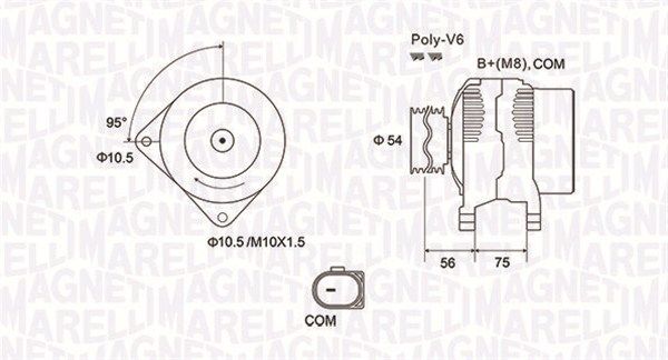 MAGNETI MARELLI 063731904010 Alternator