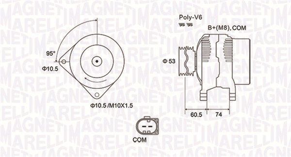 MAGNETI MARELLI 063731905010 Alternator
