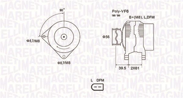 MAGNETI MARELLI 063731912010 Alternator