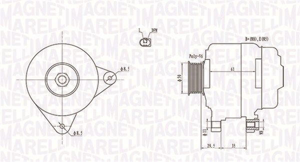 MAGNETI MARELLI 063731921010 Alternator