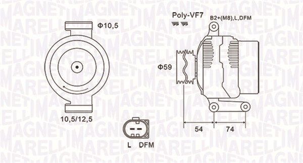 MAGNETI MARELLI 063731922010 Alternator
