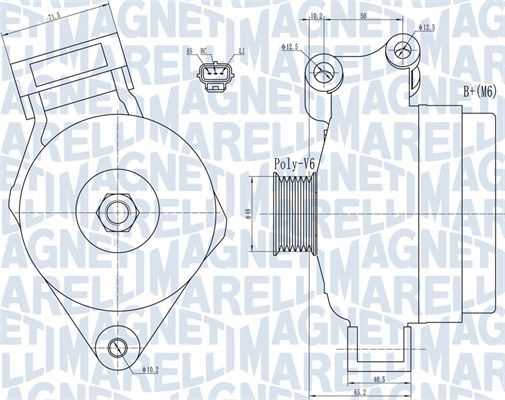 MAGNETI MARELLI 063731925010 Alternator