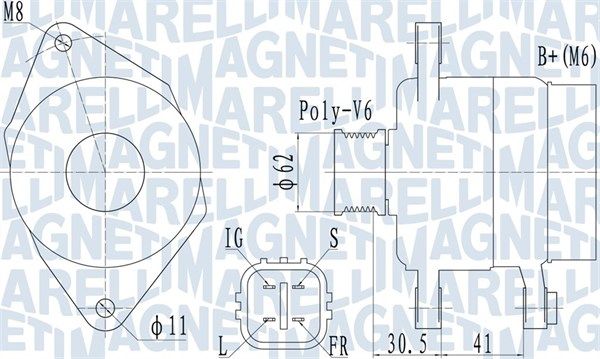 MAGNETI MARELLI 063731930010 Alternator