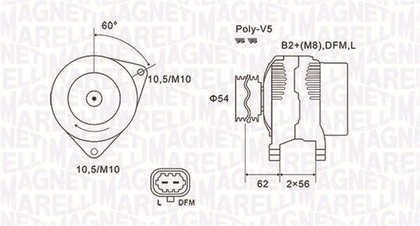 MAGNETI MARELLI 063731940010 Alternator