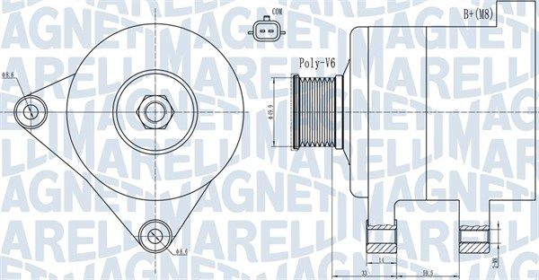 MAGNETI MARELLI 063731945010 Alternator