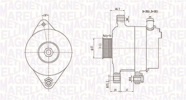 MAGNETI MARELLI 063731949010 Alternator