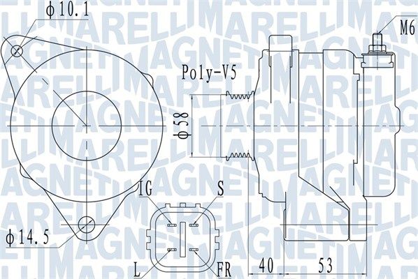 MAGNETI MARELLI 063731950010 Alternator