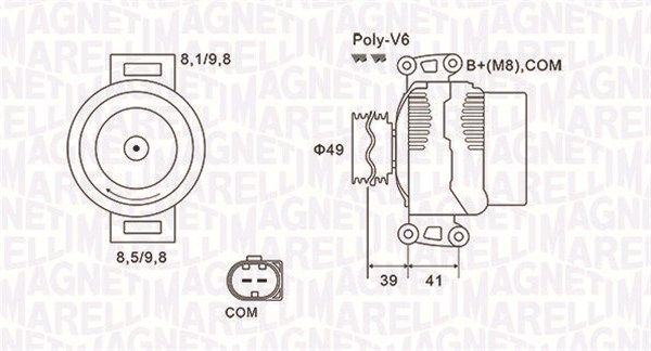MAGNETI MARELLI 063731953010 Alternator