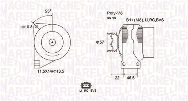 MAGNETI MARELLI 063731958010 Alternator