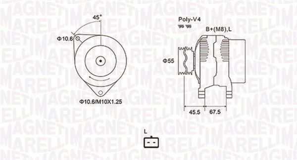 MAGNETI MARELLI 063731963010 Alternator