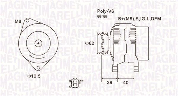 MAGNETI MARELLI 063731964010 Alternator