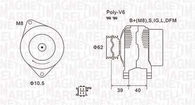 Alternator MAGNETI MARELLI 063731964010