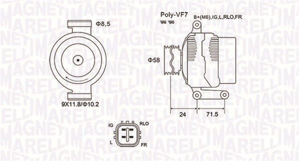 MAGNETI MARELLI 063731965010 Alternator