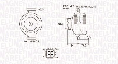 Alternator MAGNETI MARELLI 063731965010