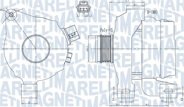 MAGNETI MARELLI 063731966010 Alternator