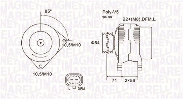 MAGNETI MARELLI 063731973010 Alternator