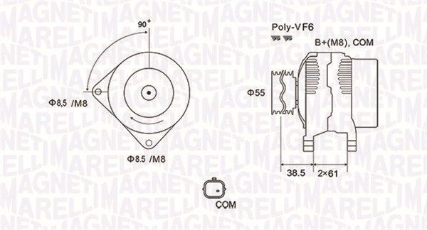 MAGNETI MARELLI 063731975010 Alternator